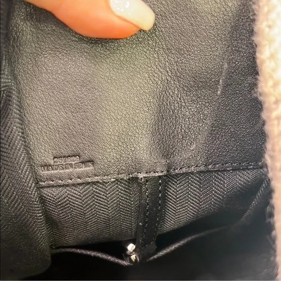 Loewe Hammock Tweed Black/White Small Tote Bag with Classic Checkered Pattern - Picture 5 of 16